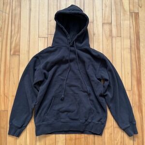 Brandy Melville Hoodie Christy Fleece Pullover Black Oversized One Size